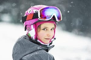 girl during ski holidays