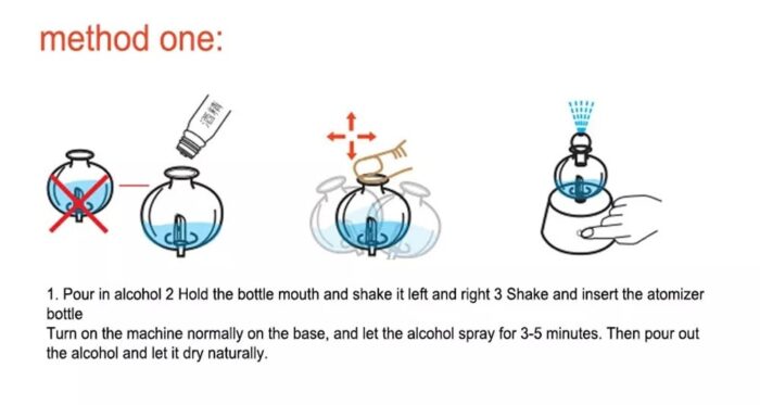 cleaning a nebulizing diffuser